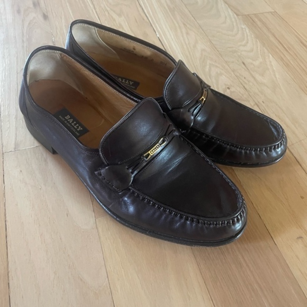 Vintage Bally horse bit loafers size 10